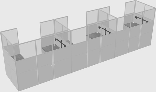 U-shaped cubicle