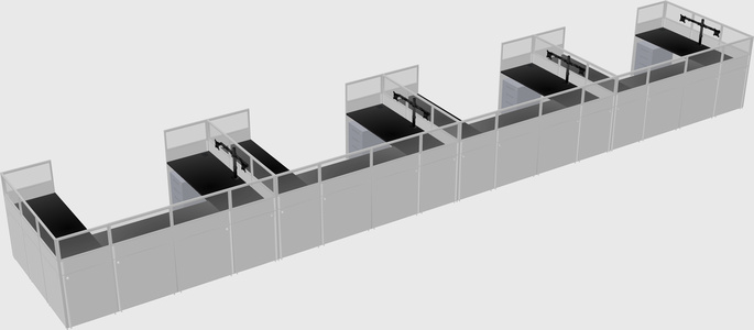 Cabine en u