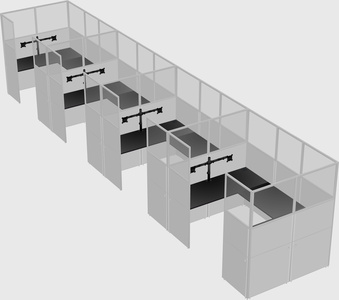 U-shaped cubicle