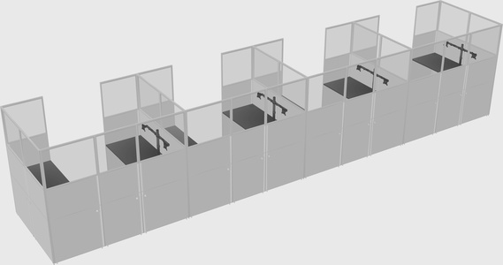U-shaped cubicle