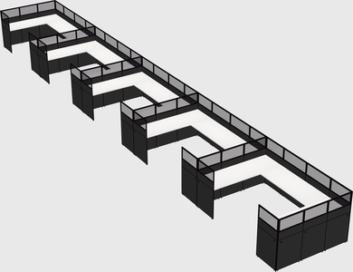 U-shaped cubicle