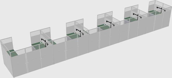 U-shaped cubicle