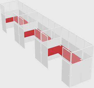 U-shaped cubicle