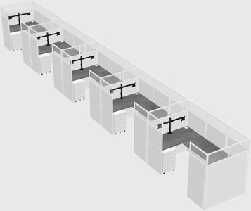 U-shaped cubicle