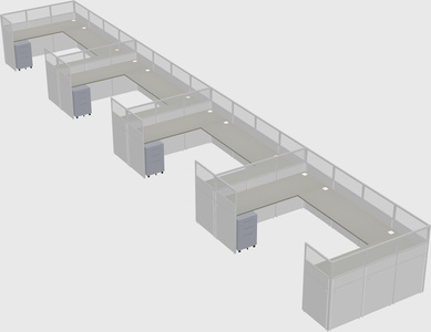 U-shaped cubicle
