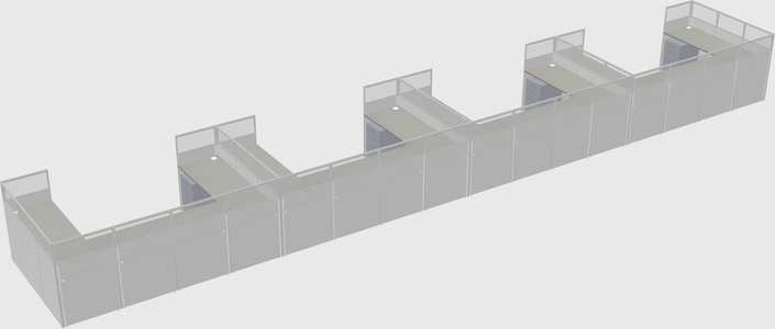 U-shaped cubicle