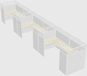 U-shaped cubicle