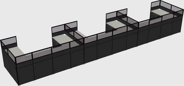U-shaped cubicle