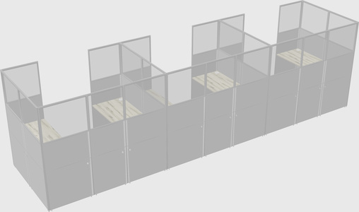 U-shaped cubicle