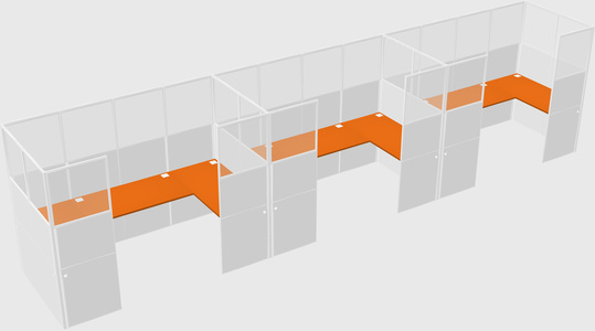 U-shaped cubicle