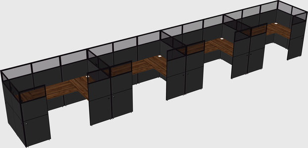 U-shaped cubicle