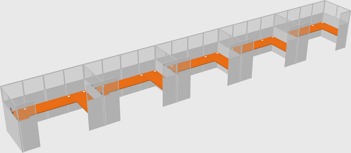 U-shaped cubicle