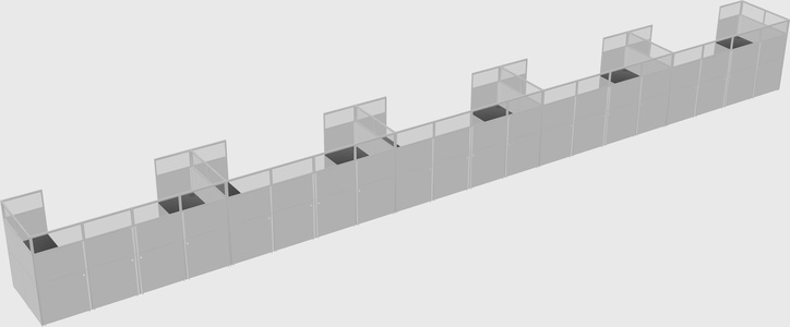 U-shaped cubicle