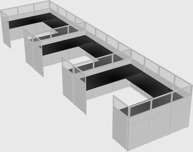 U-shaped cubicle