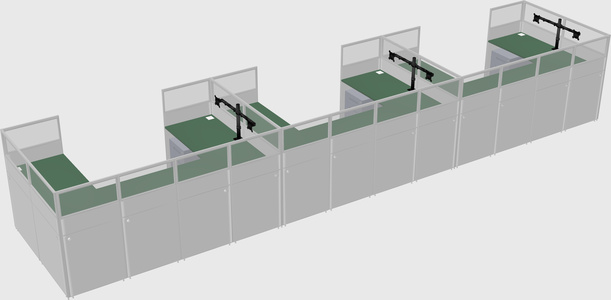 Cabine en u
