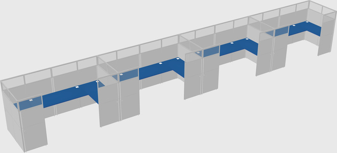 U-shaped cubicle
