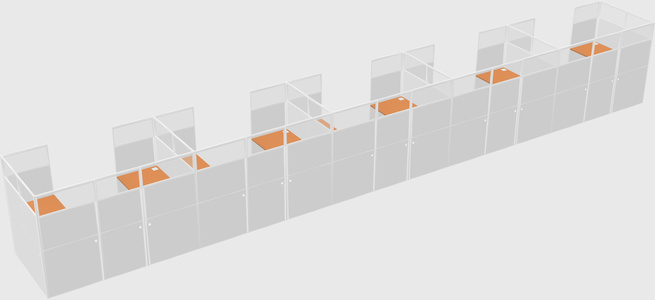 U-shaped cubicle