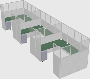 U-shaped cubicle
