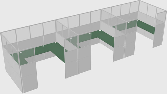 U-shaped cubicle