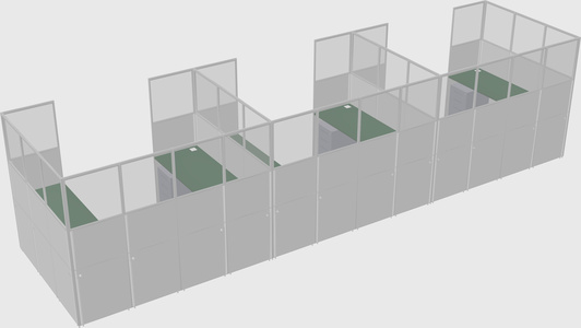 U-shaped cubicle