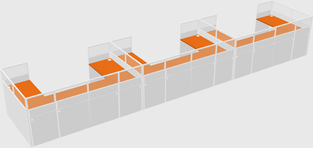 Cabine en u