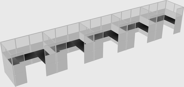 U-shaped cubicle