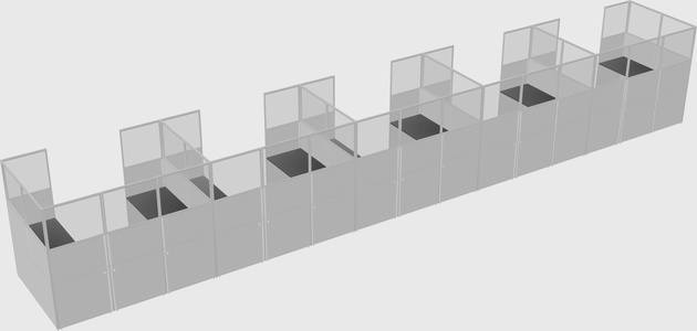 U-shaped cubicle