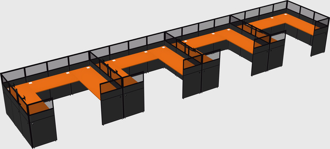 U-shaped cubicle