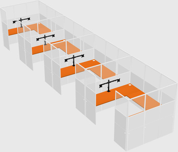 U-shaped cubicle