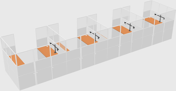U-shaped cubicle