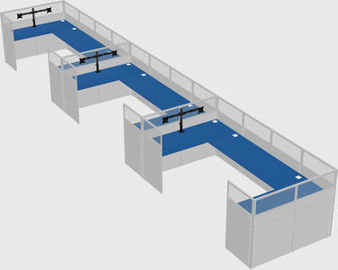 U-shaped cubicle