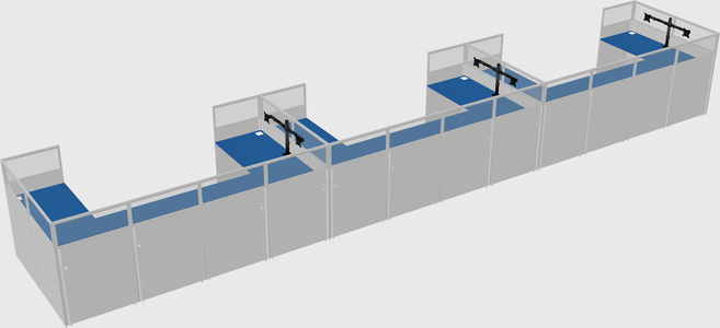 U-shaped cubicle
