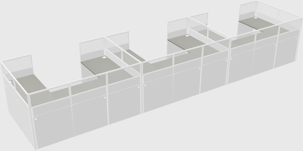 Cabine en u
