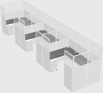 U-shaped cubicle