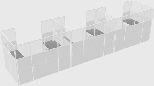U-shaped cubicle