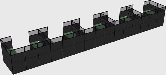 U-shaped cubicle
