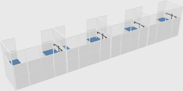 U-shaped cubicle