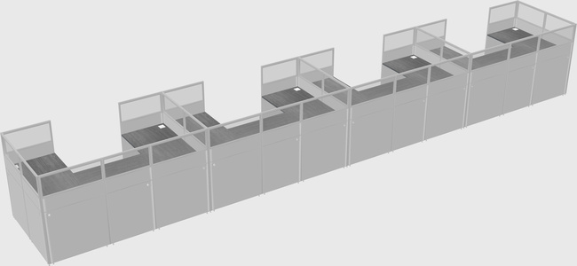 U-shaped cubicle