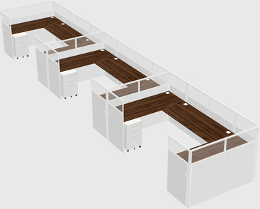 U-shaped cubicle