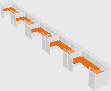 U-shaped cubicle