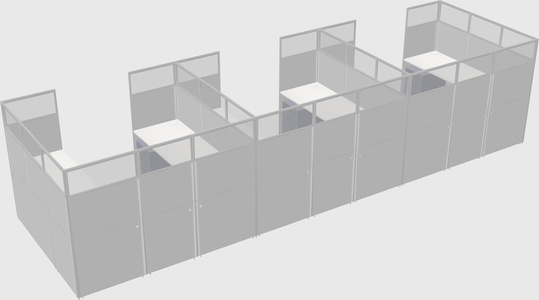 U-shaped cubicle