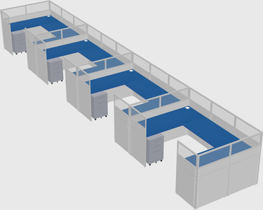 U-shaped cubicle