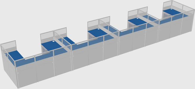 U-shaped cubicle
