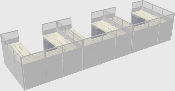 U-shaped cubicle