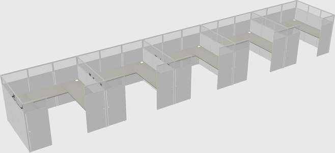 U-shaped cubicle