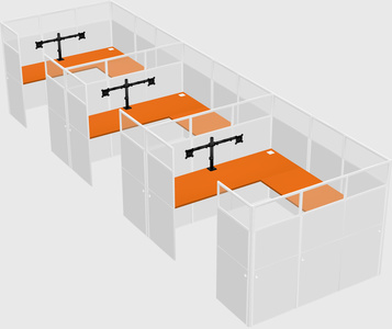 U-shaped cubicle