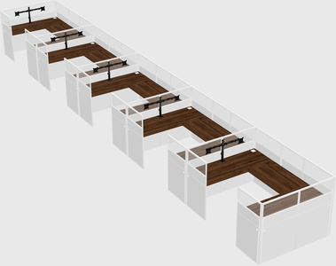 U-shaped cubicle
