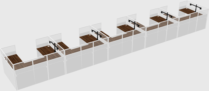 U-shaped cubicle