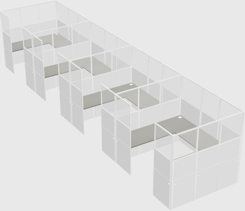 U-shaped cubicle