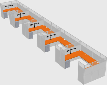 U-shaped cubicle